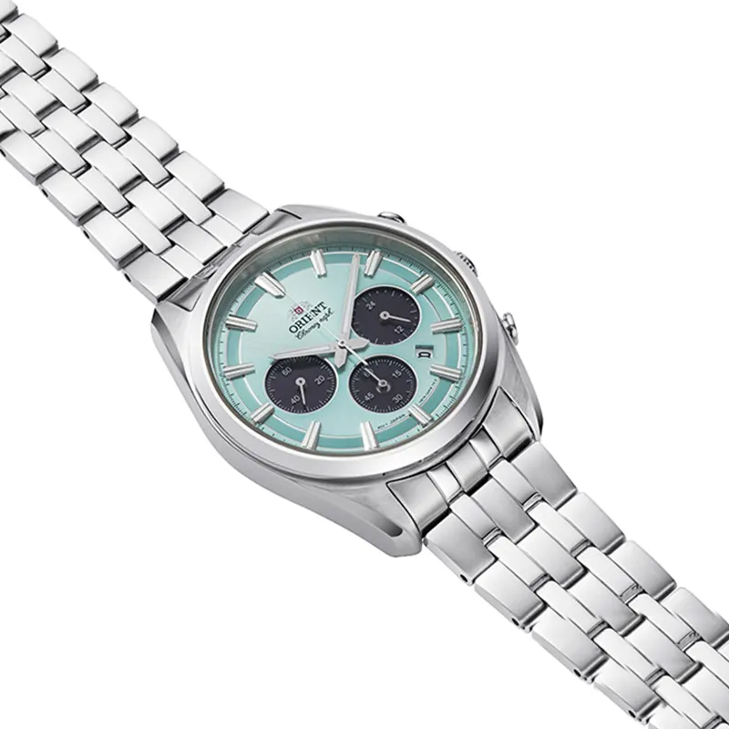 Orient Contemporary Solar Quartz Ice Blue Panda Men's Watch- RA-TX0304L